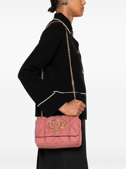 Love Moschino - Embossed Velour Bag Pink & Gold