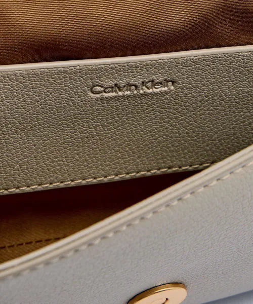Calvin Klein - Beige Minimal Monogram Shoulder Pouch