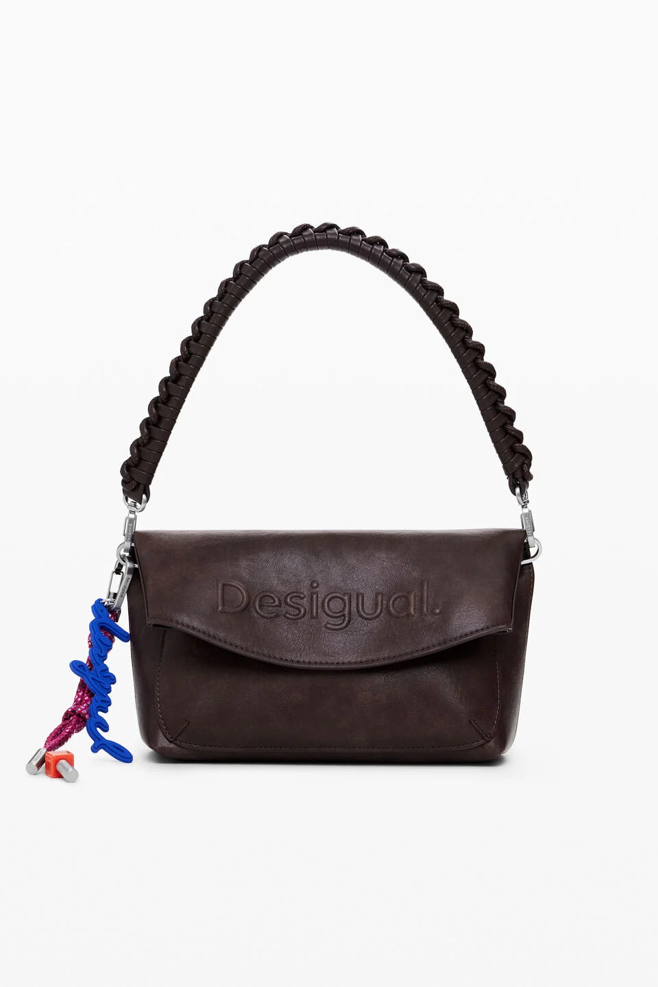 Desigual - Medium Faux Suede Bag with 3D Logo