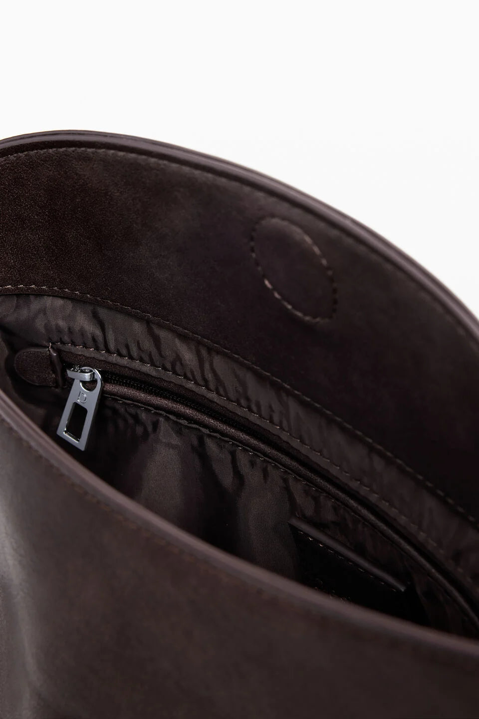 Desigual - Medium Faux Suede Bag with 3D Logo