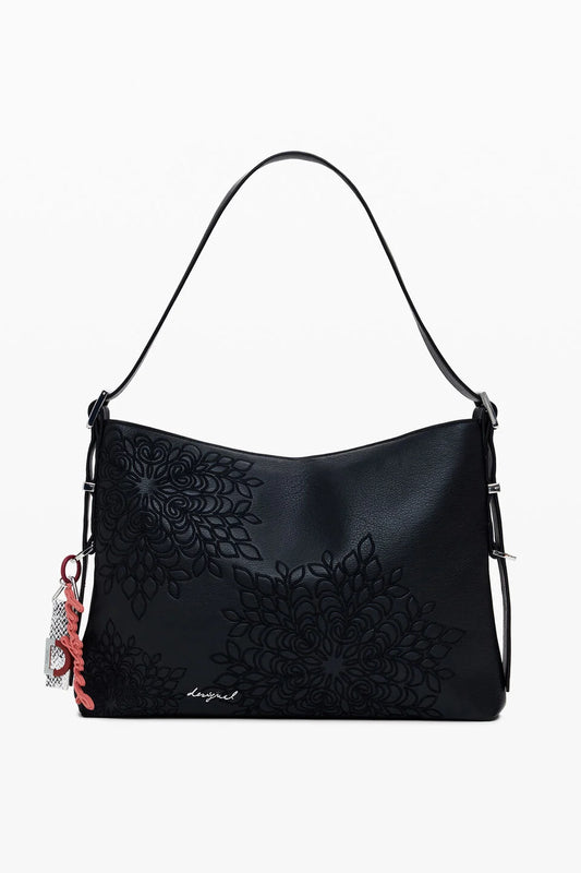 Desigual - Medium Embroidered Faux Leather Bag