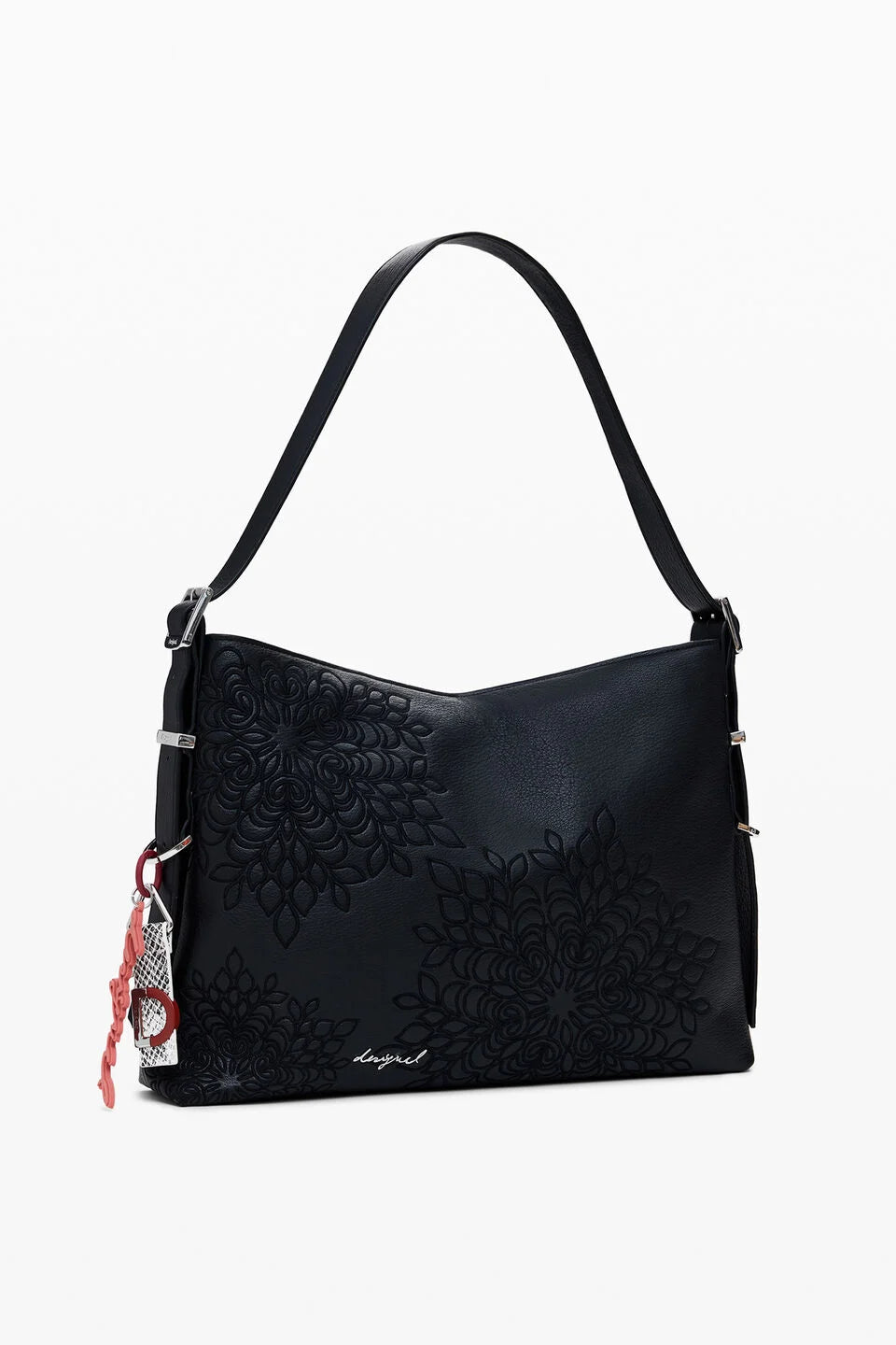 Desigual - Medium Embroidered Faux Leather Bag