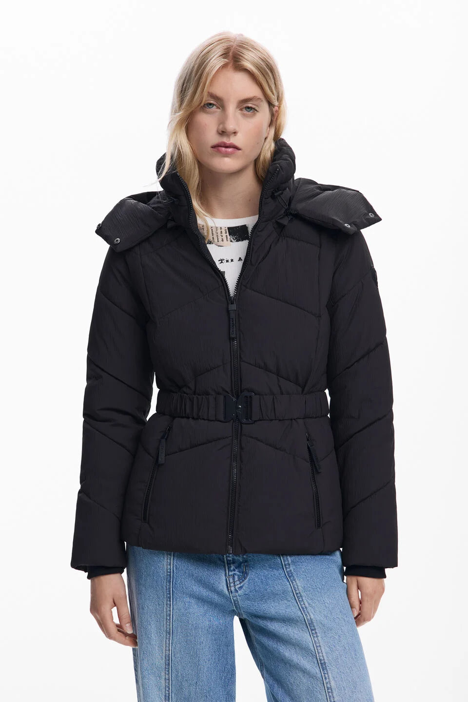 Desigual - Belted Padded Jacket