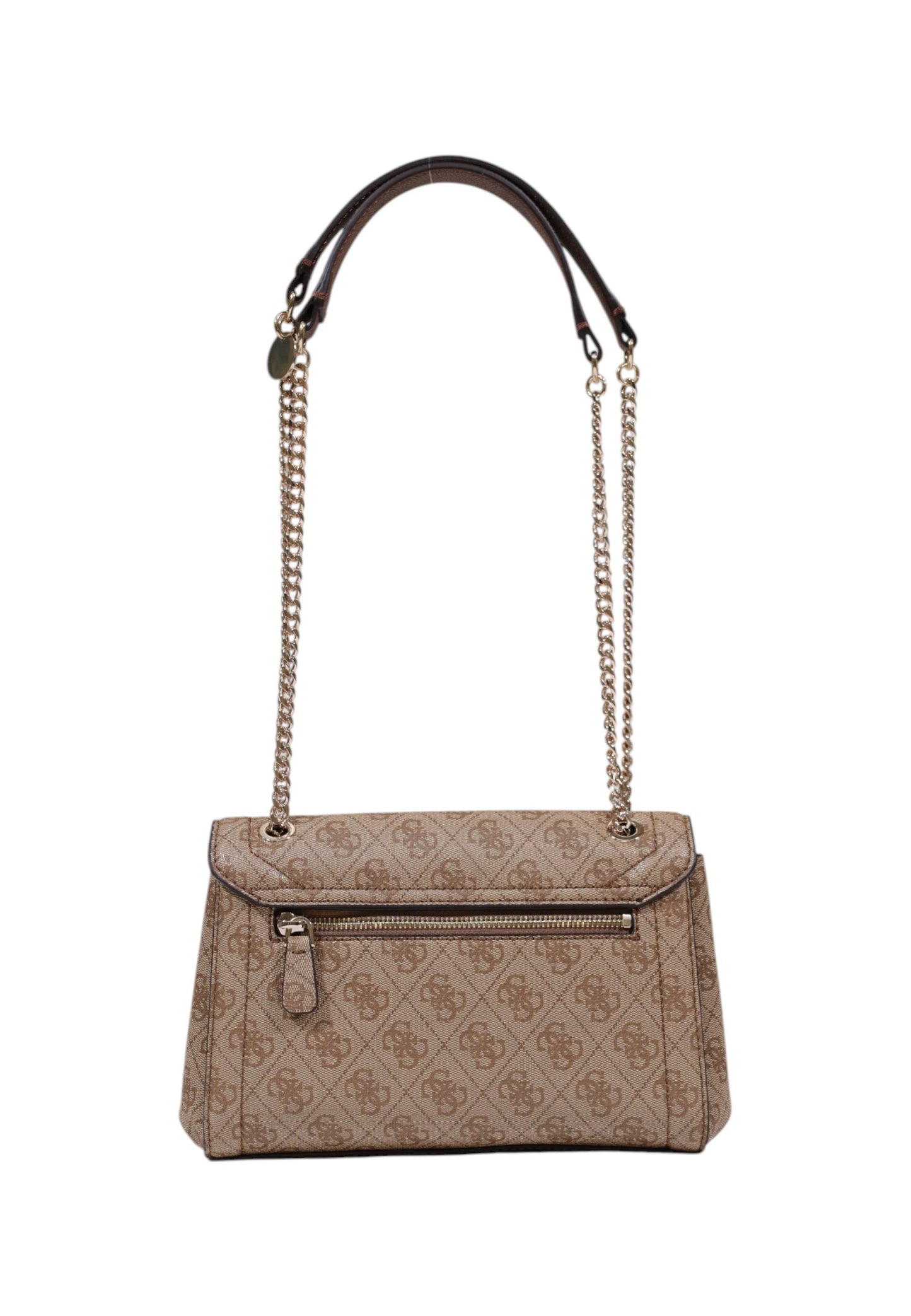 Guess - Noelle Beige Monogram Shoulder Bag