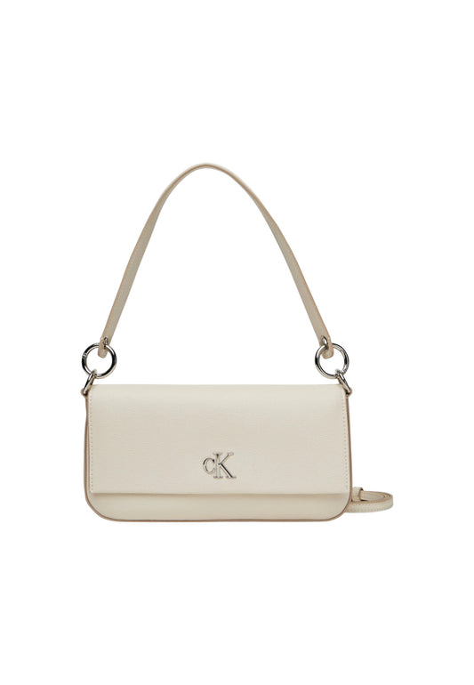 Calvin Klein - Beige Minimal Monogram Shoulder Pouch