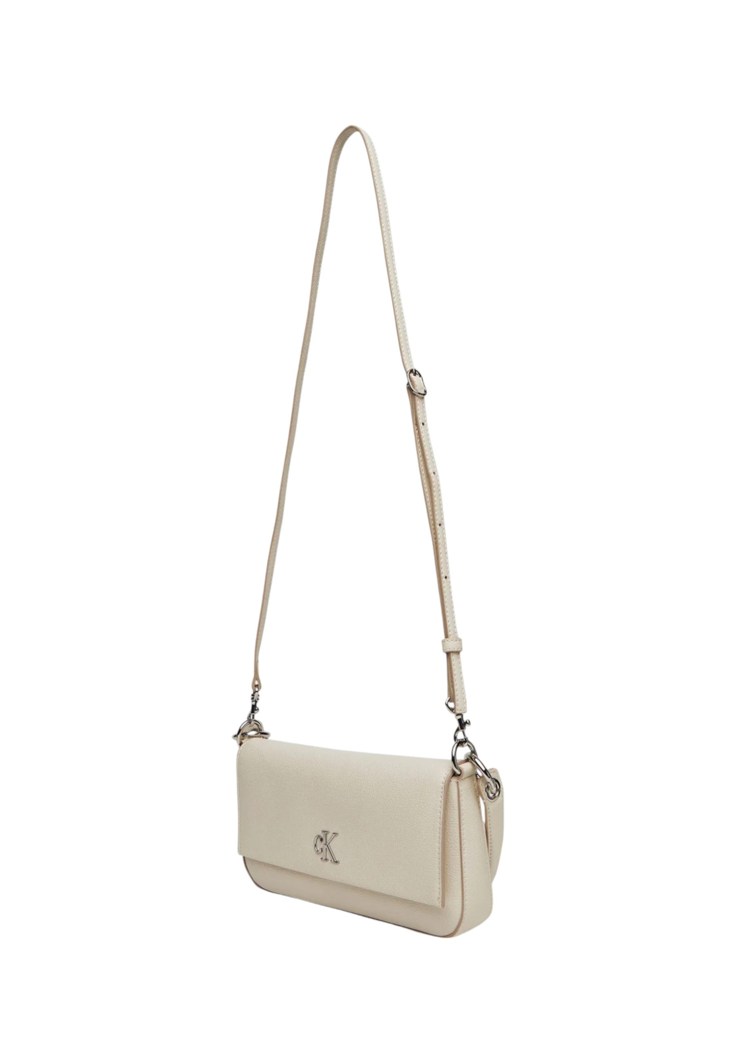 Calvin Klein - Beige Minimal Monogram Shoulder Pouch