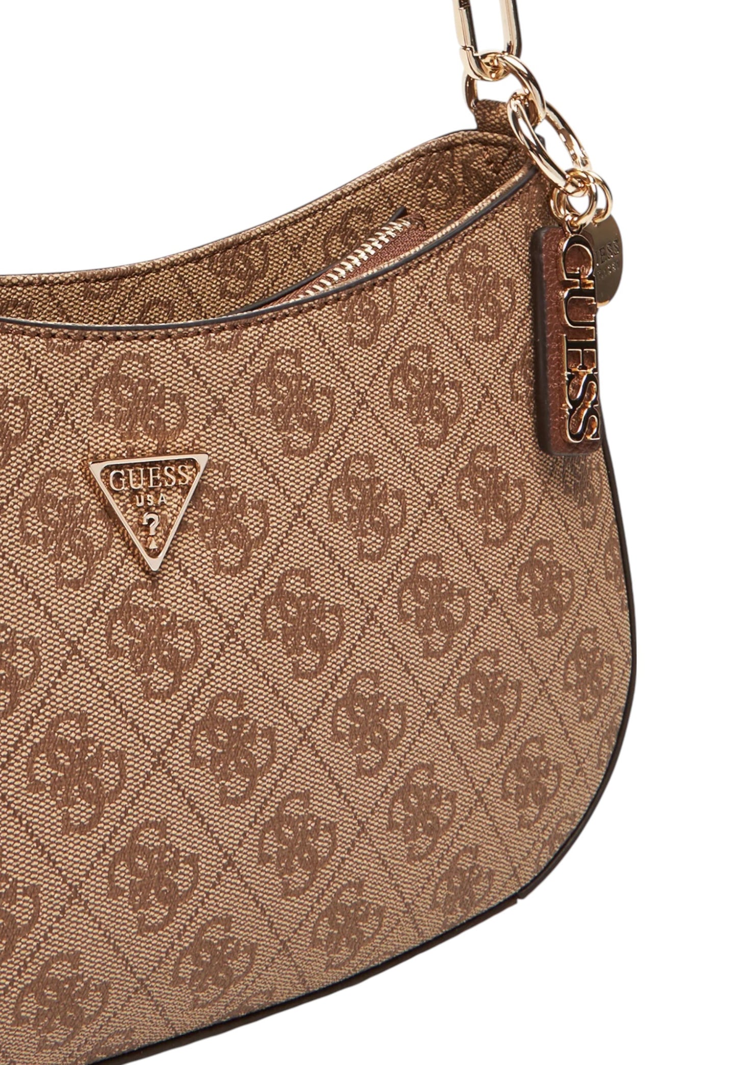 Guess - Noelle Beige Shoulder Bag Logo 4G