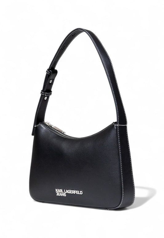 Karl Lagerfeld - KLJ Metal Logo Black Shoulder Bag