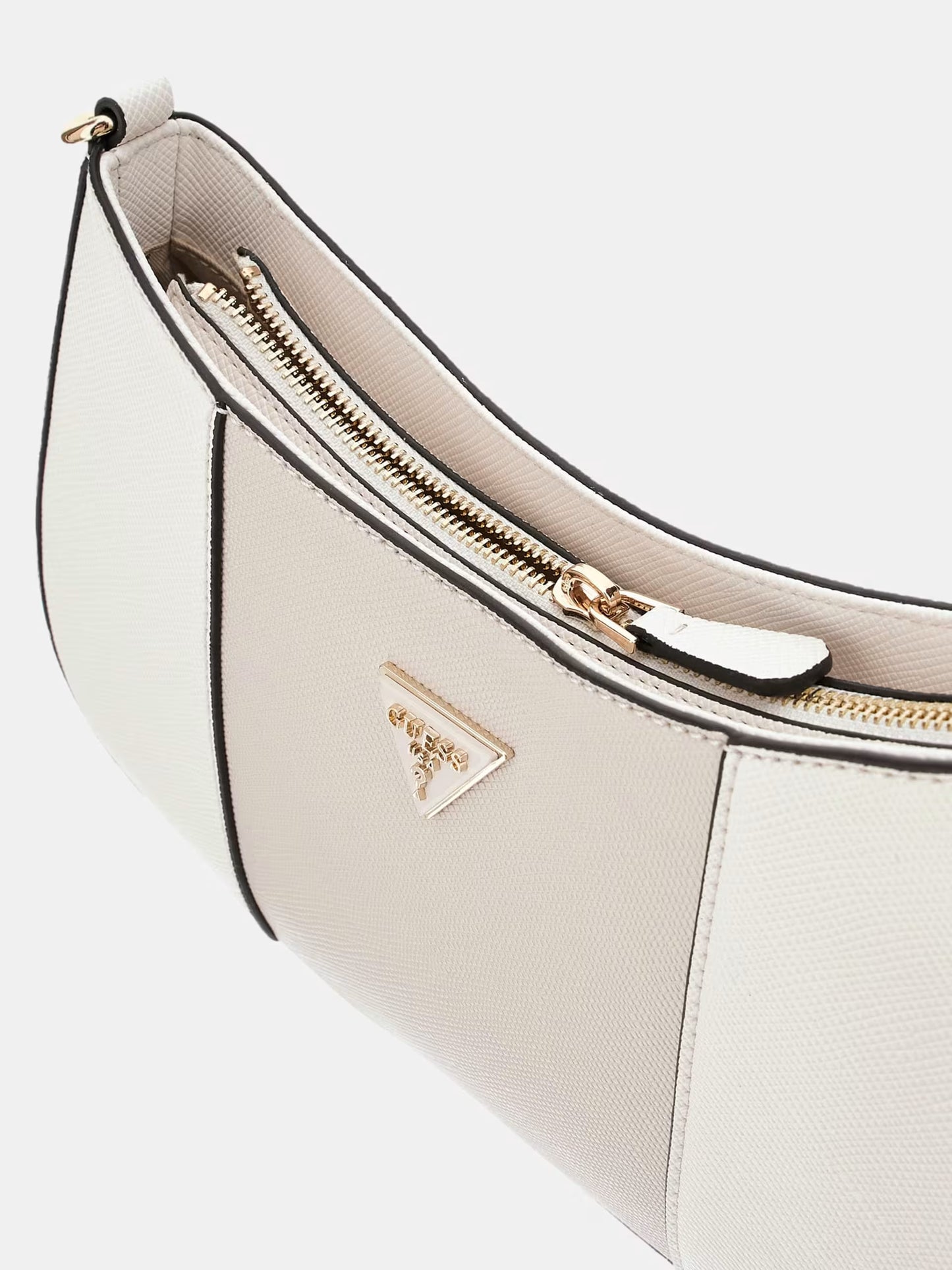 Guess - Noelle Saffiano White Shoulder Bag