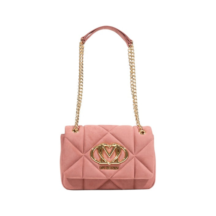 Love Moschino - Embossed Velour Bag Pink & Gold