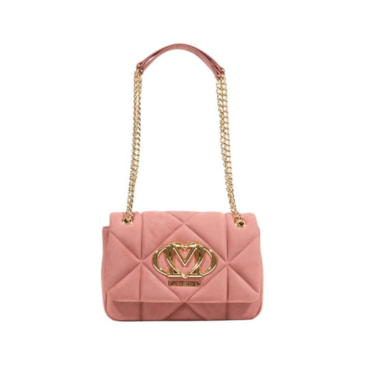 Love Moschino - Embossed Velour Bag Pink & Gold