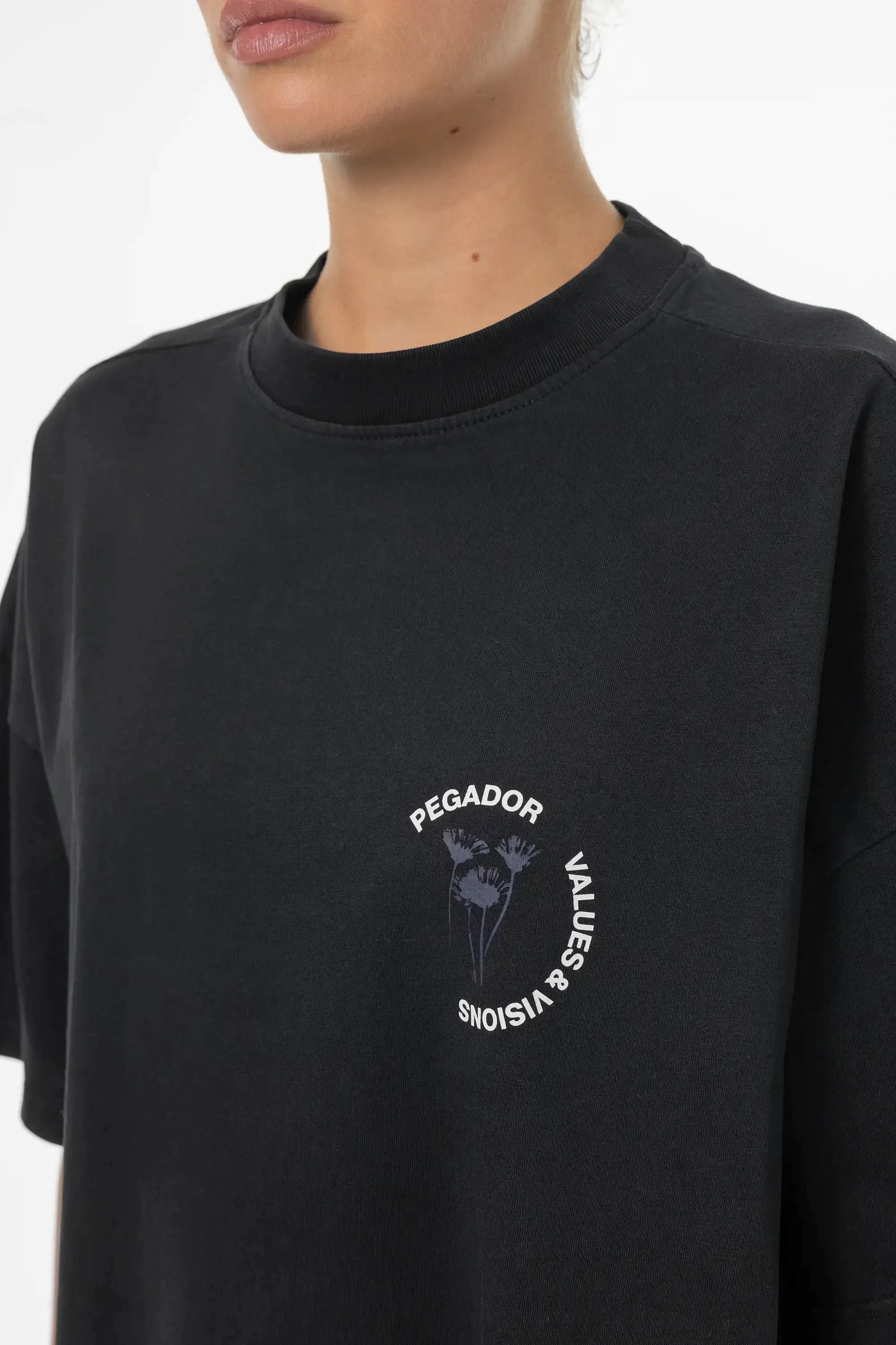 Roya Heavy Oversized Tee Vintage Black