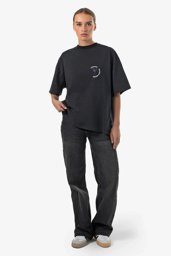 Roya Heavy Oversized Tee Vintage Black