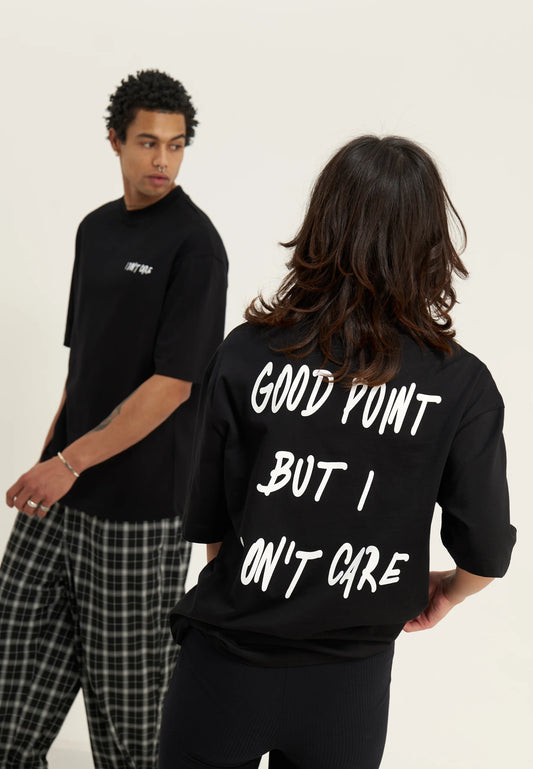 UNISEX - Don't Care T-Shirt - Black