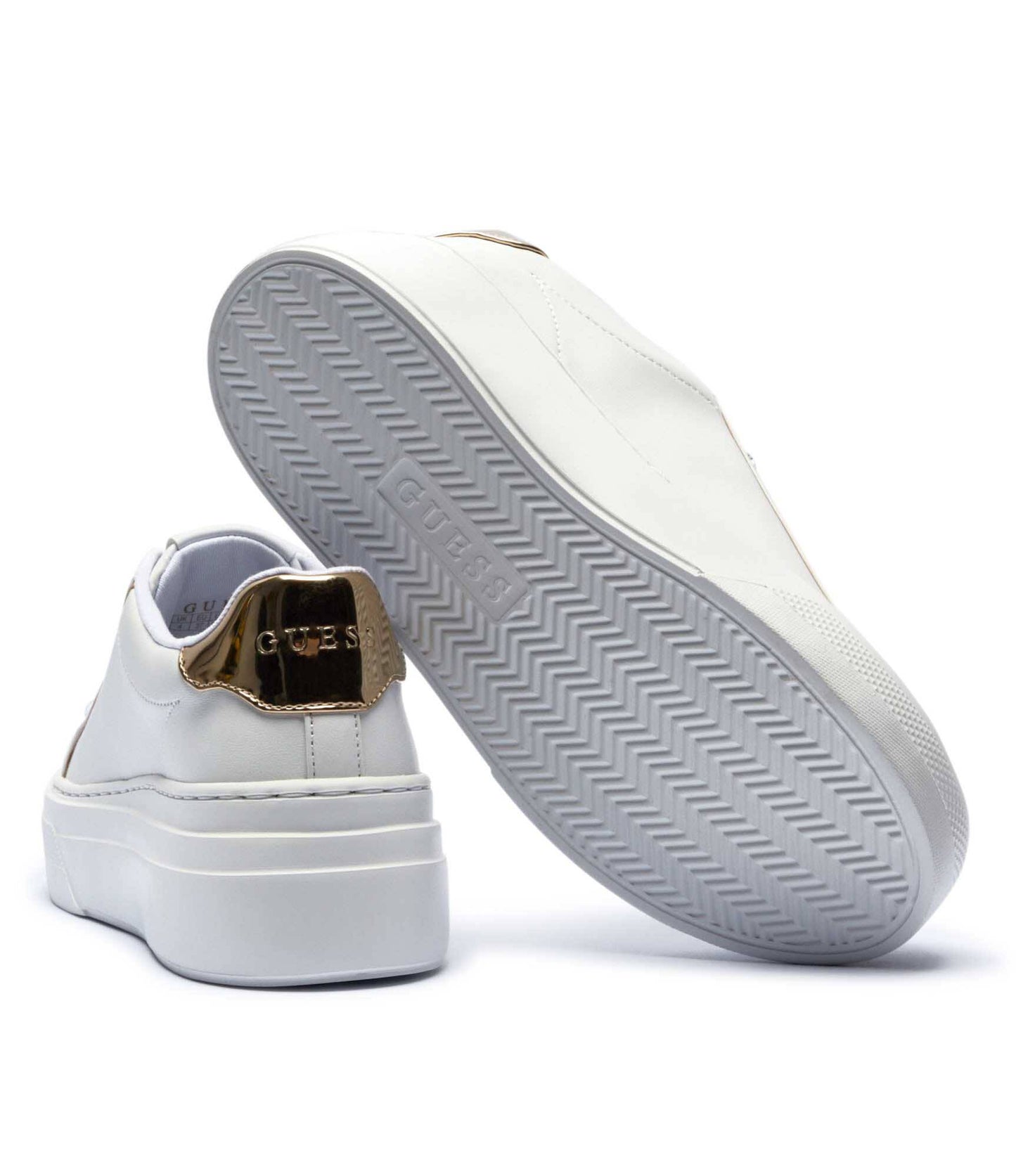 Guess - Ameria White & Gold Sneakers Women