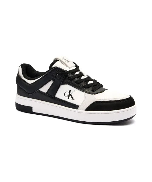 Calvin Klein - Black and White Leather Sneakers Men
