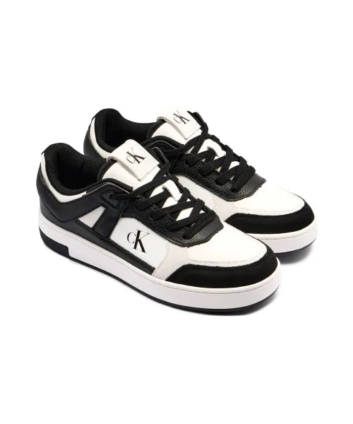 Calvin Klein - Black and White Leather Sneakers Men