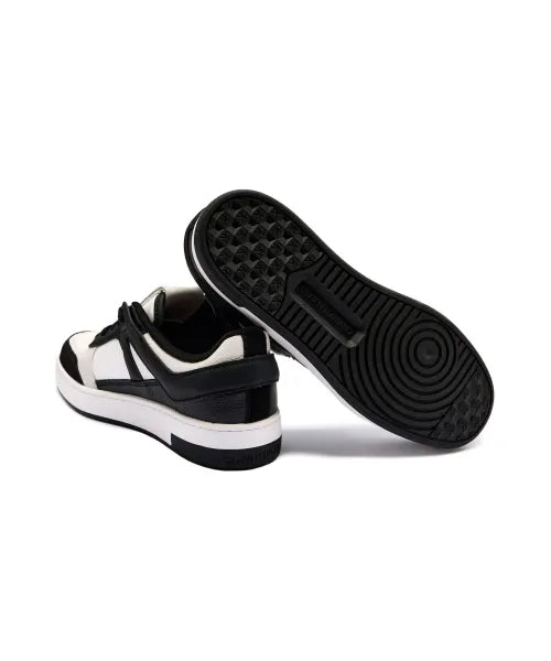 Calvin Klein - Black and White Leather Sneakers Men