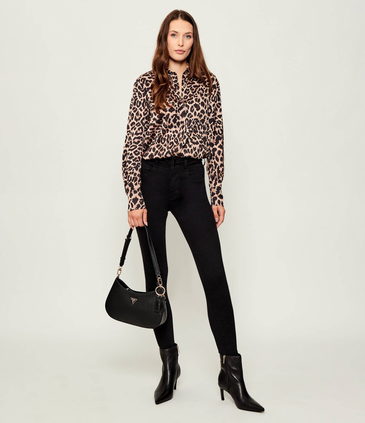 Guess - Noelle Saffiano Black Shoulder Bag