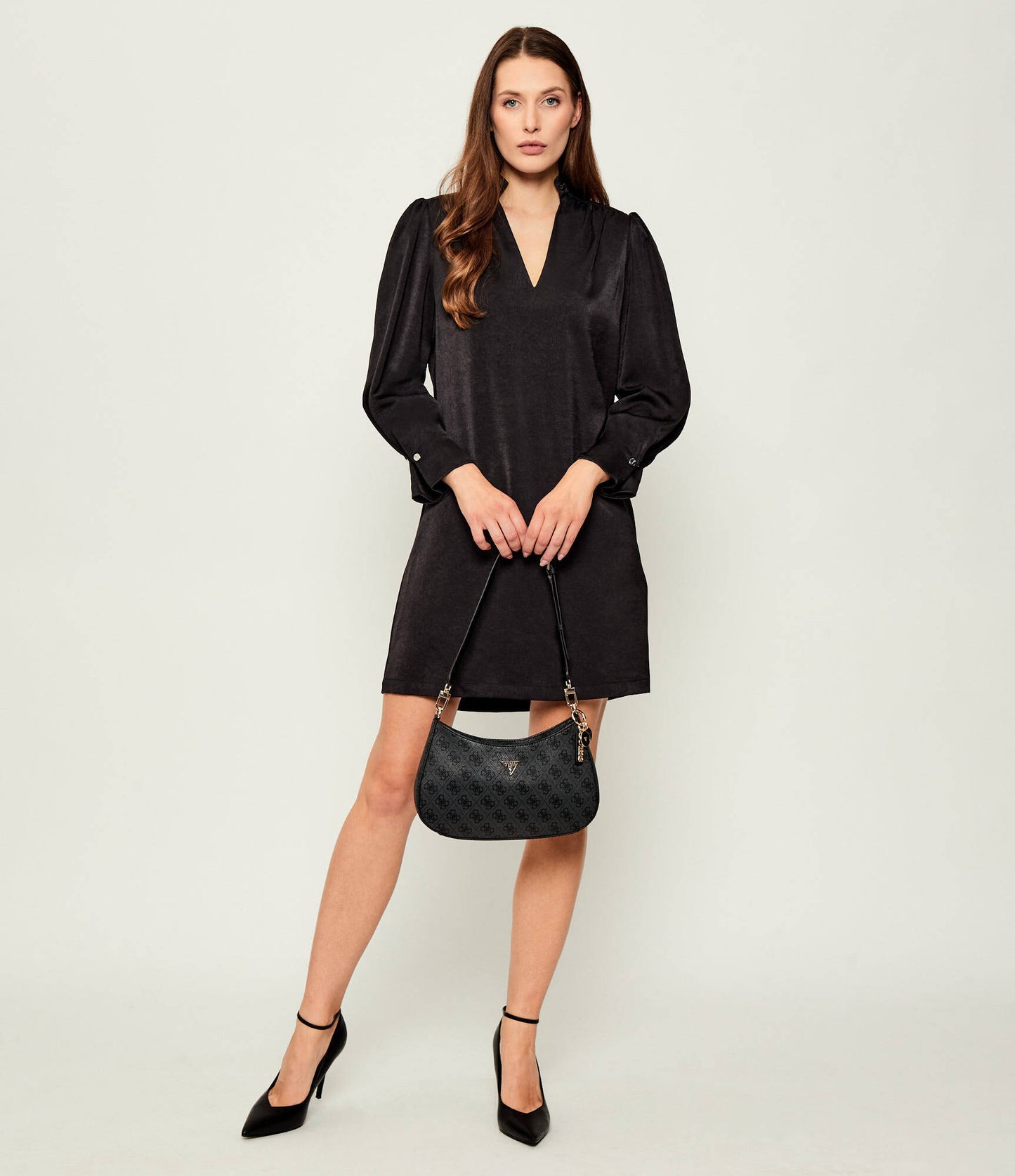 Guess - Noelle Black Shoulder Bag Logo 4G