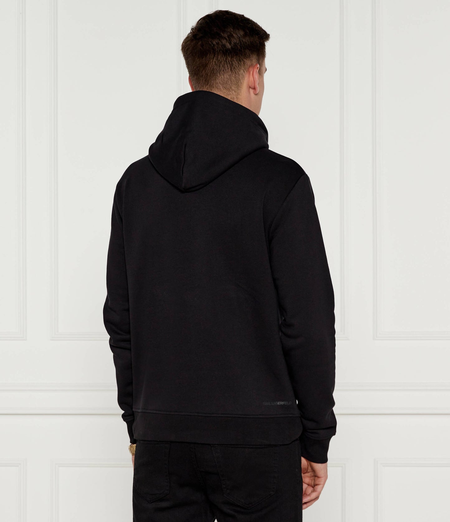 Karl Lagerfeld Signature Hoodie – Black & Gold