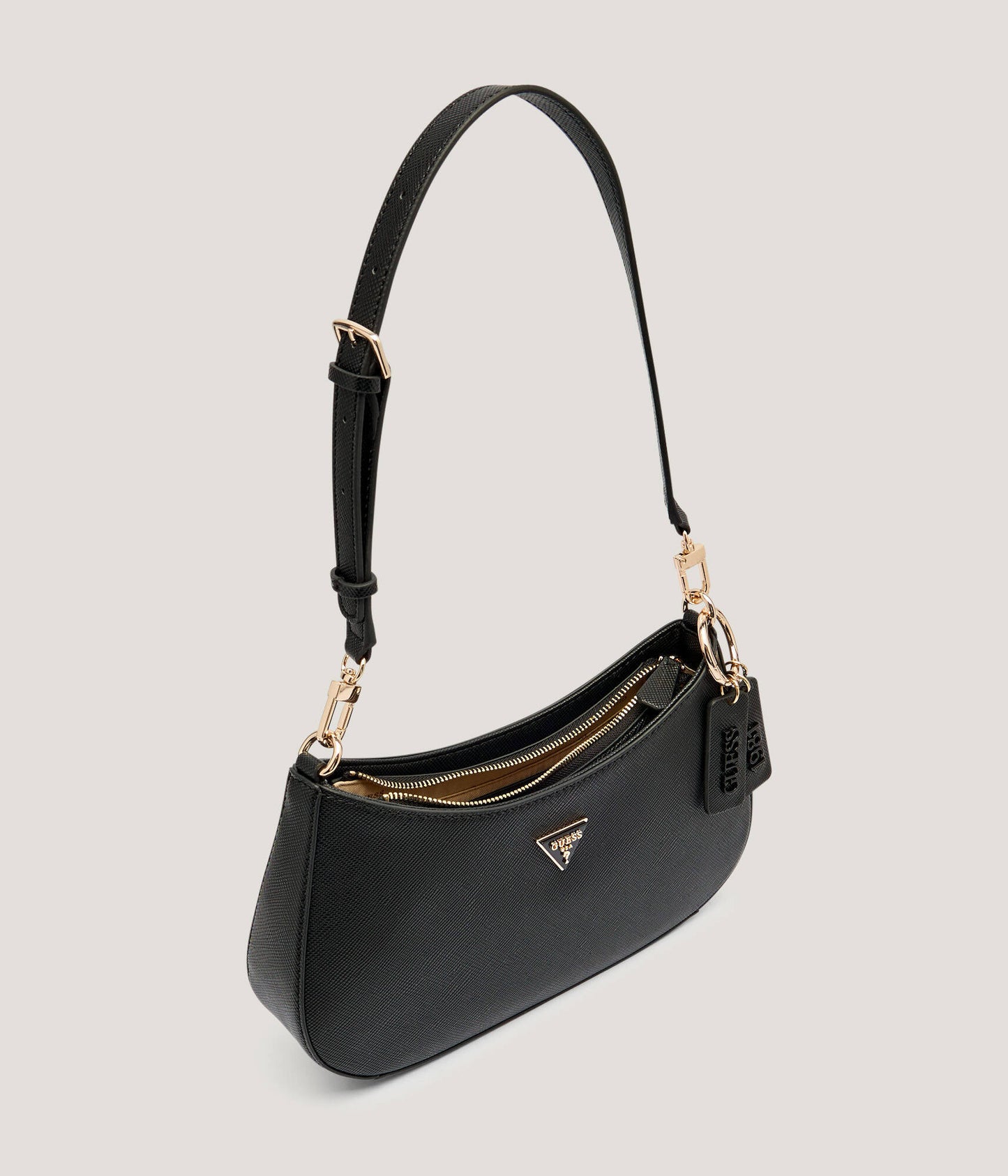 Guess - Noelle Saffiano Black Shoulder Bag