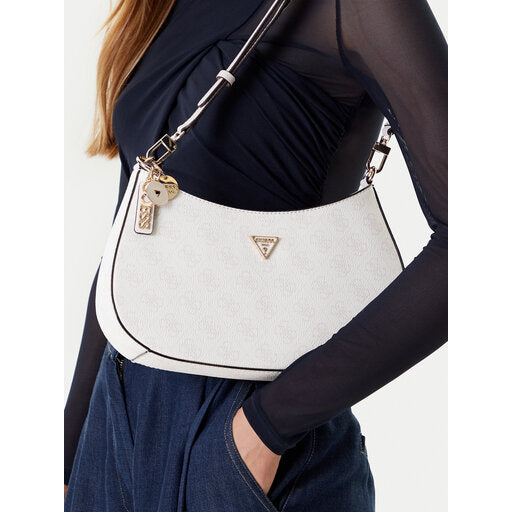 Guess - Noelle White Shoulder Bag Logo 4G